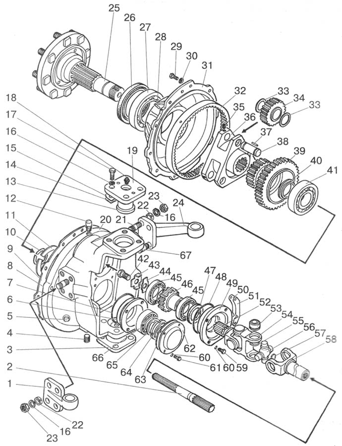 Бортовой редуктор мтз 82 переднего моста схема