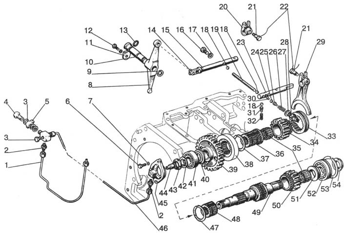 Схема коробки передач мтз 1221 фото